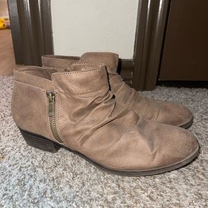 brown scrunch maurice’s ankle boots